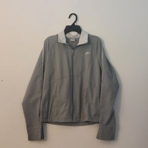 Nike Medium Gray Zip-up windbreaker Womens